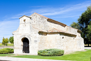 Fototapeta na wymiar Church of San Juan Bautista, Banos de Cerrato, Castile and Leon,