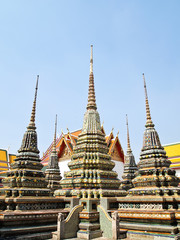 Pagoda at Wat Pho Temple , Bangkok Thialand