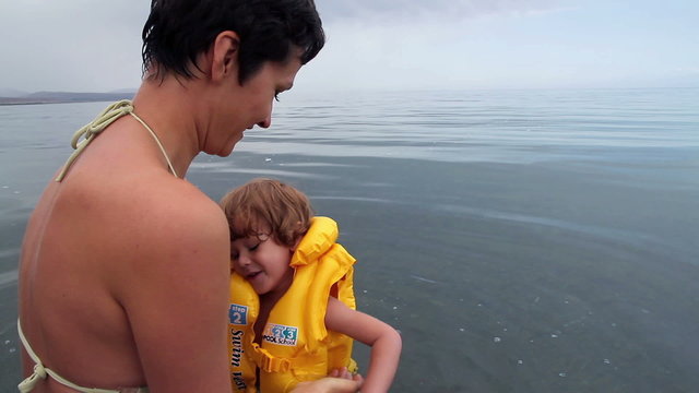 First swimming lesson