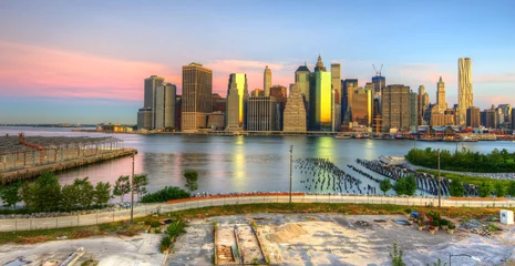 Photo sur Plexiglas New York Lower Manhattan viewed from Brooklyn Heights