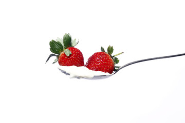 strawberry on the spoon