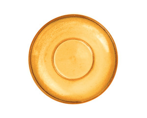 round brown dish isolated