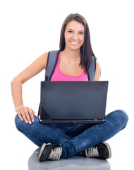 student with laptop