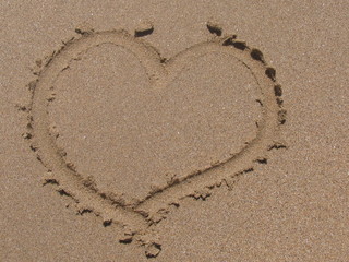 corazon en la arena