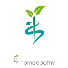 Logo homeopathy, alternative medicine # Vector