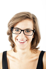 woman with glasses