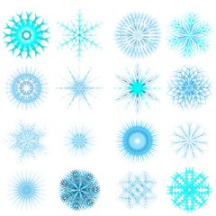 set of snowflakes