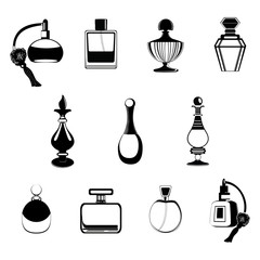 Perfume bottles vector