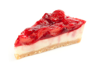 Cheesecake with fresh strawberries