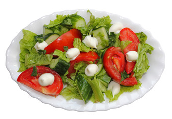 salad,lettuce tomato cucumber