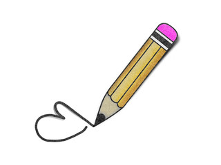pencil paper recycled  write heart