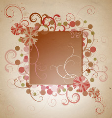 christmas vintage snowflake card