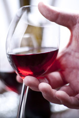 glass of rose wine
