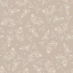 Seamless Pattern White Flowers & Leafs © Jan Engel
