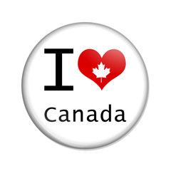 I love Canada button