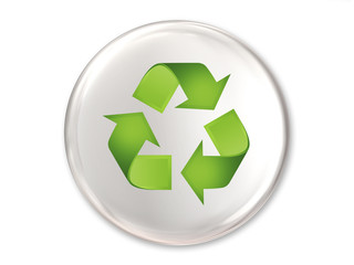 Obraz premium A Glossy Recycle Button