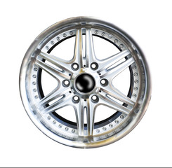 Alloy wheel with clipping path