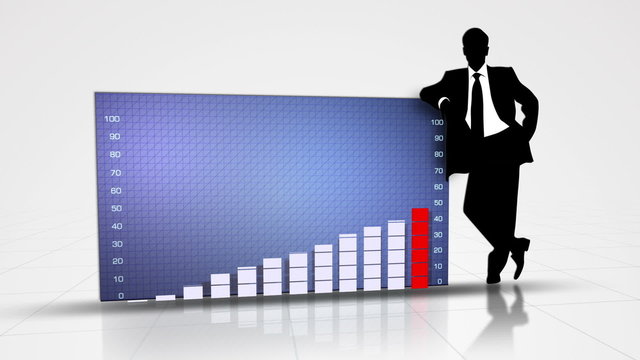 Businessman and Graph 3 - HD1080