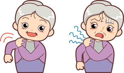 シニア女性-肩こり