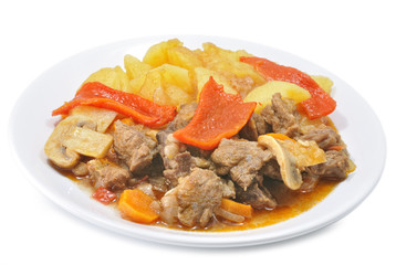 Patatas con carne.