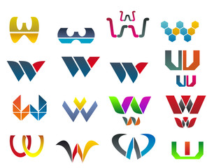 Symbols of letter W