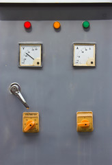electricity meter showing voltage