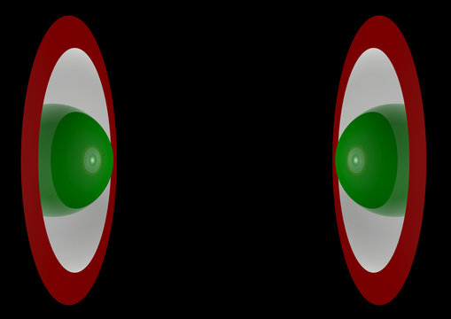 Strahlende Halbkugeln