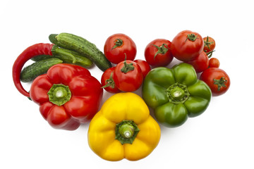 Vegetables isolated on white