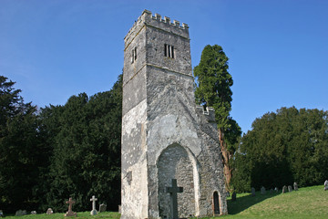 Fototapeta na wymiar church tower, Dartington