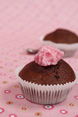 Muffin with coconut cream