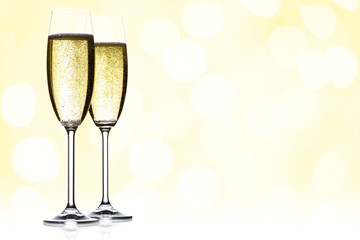 two glasses of champagne