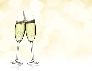 two glasses of champagne