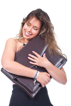 Woman Holding A Briefcase