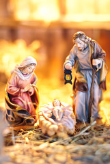 Weihnachtskrippe Holzfiguren