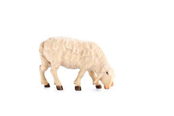 Weihnachtskrippe Lamm Holzfigur