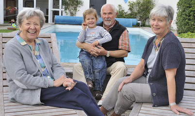 Three Granparents with Grandchild