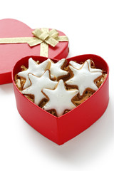 Zimtstern , homemade christmas cookies