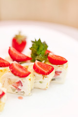 sweet rolls with strawberry