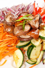 meat with vegetables and noodles