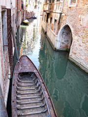 Old boat in Venice, Italy