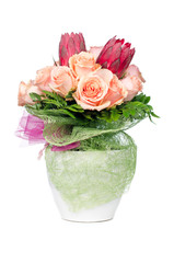 Orange rose flowers