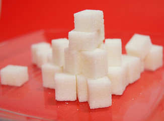 close up of sugar cubes