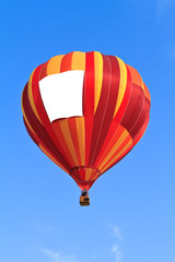 hot air balloon with blank banner