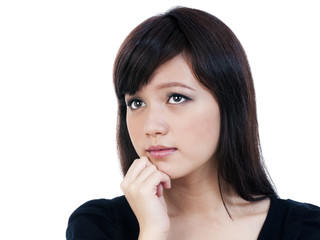 Fototapeta premium Young Asian Woman Thinking