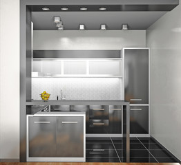 Interior of modern kitchen
