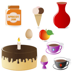 Set of Food Icons.