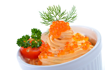 Paprikafrischkäse mit Kaviar