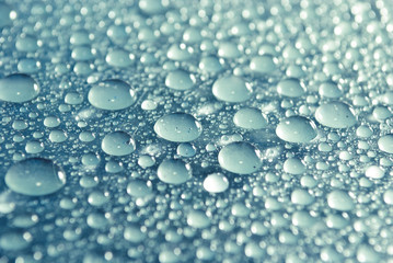 light blue water drops