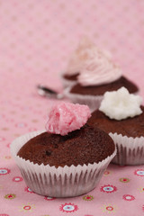 Cupcakes with coconut cream