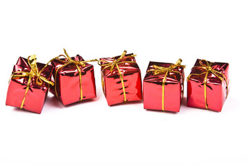 Red gift boxes